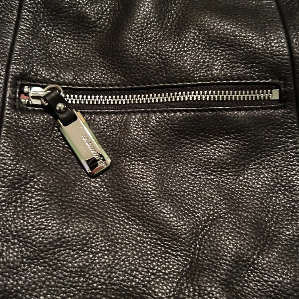 LIKE NEW B. Makowsky Soft Pebbled Leather Convertible Slouch Hobo